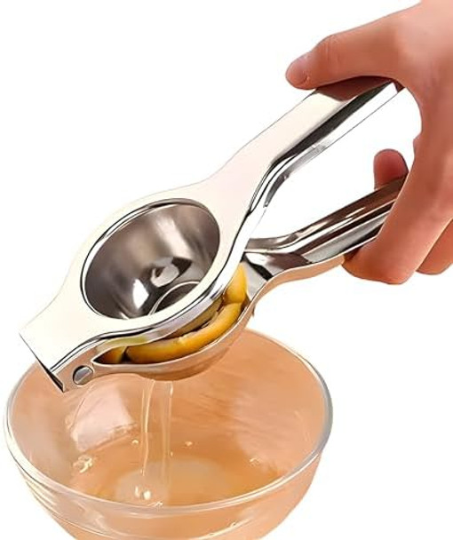 Lemon Squeezer Stainless Steel – Manual Citrus Juicer Press For Lemons Limes Oranges – Heavy Duty Handheld Juice Extractor For Kitchen Bar Cooking And Cocktails