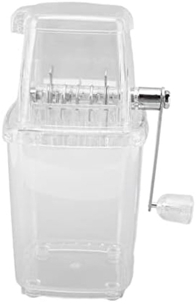Topincn Manual Ice Crusher Multifunctional Specialty Appliances Shaved Ice Machines Household Ice Breaker With Clear Internal Structure For Home Kitchen Using (Translucent)