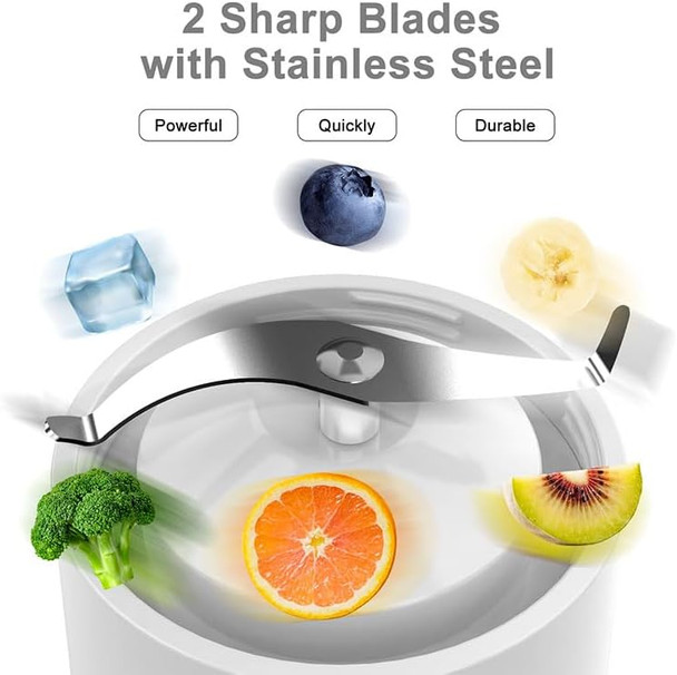 Titanfinity Portable And Rechargeable Battery Juice Blender Personal Size Blenders With Usb Rechargeable Mini Juicer Smoothie Blender Travel Size 380Ml Personal Blender For Shakes And Smoothies