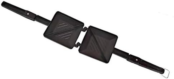 Sandwich Maker Gas Stove Top 2-Cut Gas Toaster Snack Non-Stick Aluminum Grill Panini Maker Hot Sandwich Maker Size 12.5 X 4.5 X 1 Inch