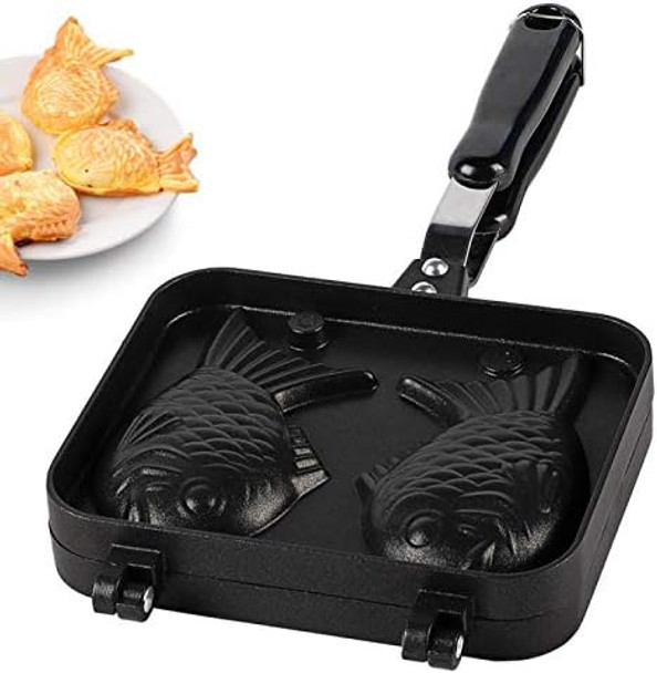 2 Sided Fish Shape Less Steel Waffle Iron Cake Pan Electric Sandwich Paninis Bakeware Waffle Cake Maker Pan For Home Use