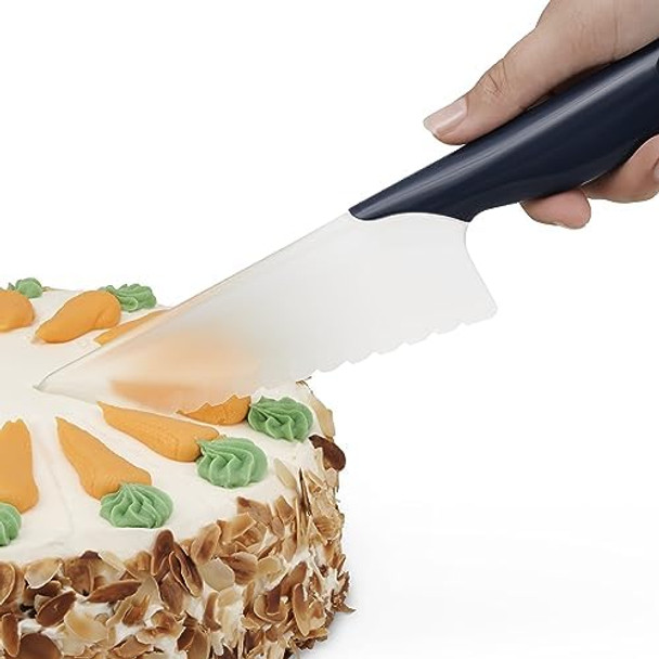 Zyliss Multipurpose Dessert And Salad Knife – Serrated Plastic Blade For Cakes Pies Pastries Lasagna & Lettuce – Non-Scratch Prevents Browning Ergonomic Handle Dishwasher Safe Zyliss Multipurpose Dessert And Salad Knife – Serrated Plastic Blade For Cakes Pies Pastries Lasagna & Lettuce – Non-Scratch Prevents Browning Ergonomic Handle Dishwasher Safe