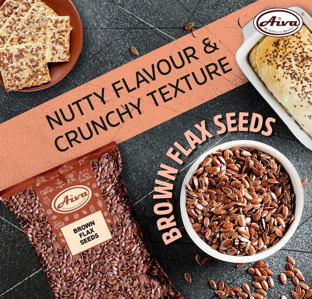 AIVA Flax Seeds 10 lb  Whole Raw Flaxseed for Baking Smoothies and Snacks Bulk Packaging