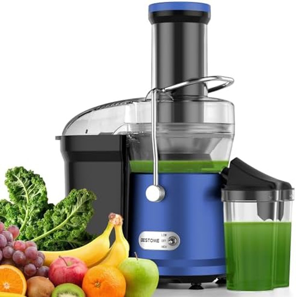 Juicer 1200W Juicer Machine With 3" Feed Chute For Whole Fruits And Vegs Dual Speeds Centrifugal Juice Extractor Maker With Heavy Duty Full Copper Motor High Juice Yield Easy To Clean
