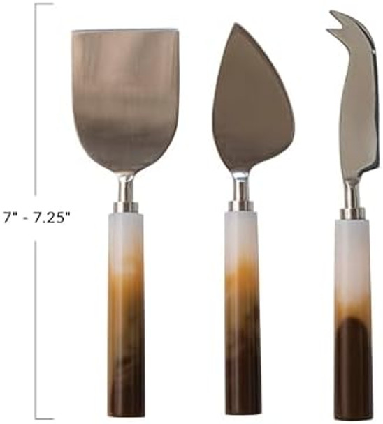 Bloomingville Stainless Steel And Resin Cheese Knives Multicolor Bloomingville Stainless Steel And Resin Cheese Knives Multicolor