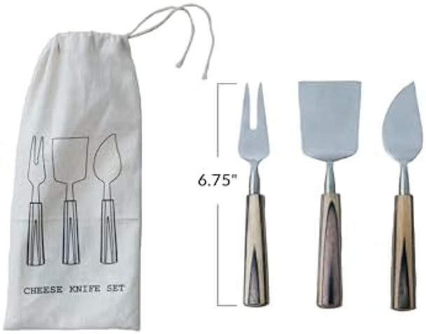 Bloomingville Stainless Steel And Resin Cheese Knives Multicolor Bloomingville Stainless Steel And Resin Cheese Knives Multicolor