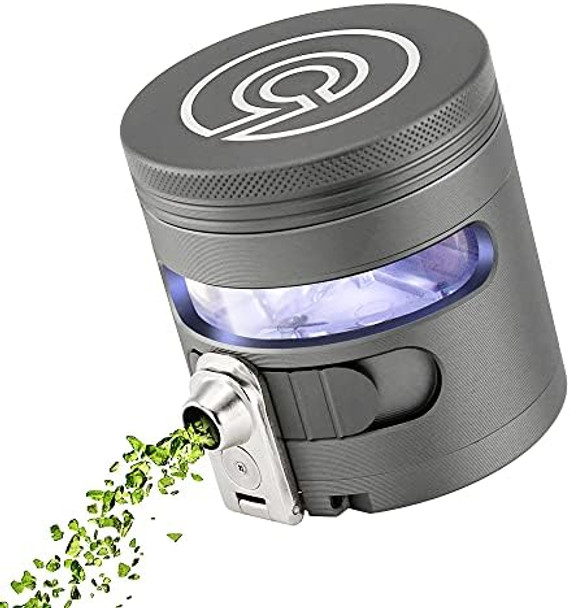 Tectonic9 Herb Grinder W/Automatic Electric Herbal Dispenser Large 2.5" With 62% 2-Way Humidity Regulator 12 Pack
