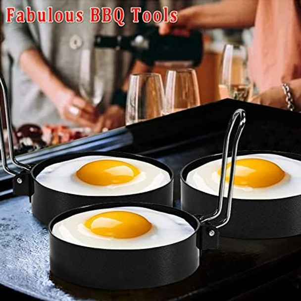 Breakfast Kit For Blackstone Grill 7 Piece Griddle Accessories Set - Including Pancake Batter Dispenser Bacon Press Egg Rings Hamburger Press Patty Maker