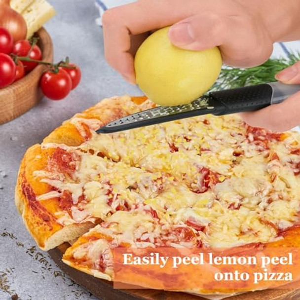 Lemon Zester Tool 4-In-1 With Channel Knife Grater Peeler & Stripper Stainless Steel Citrus Zester For Kitchen Cheese Vegetables Dishwasher Safe