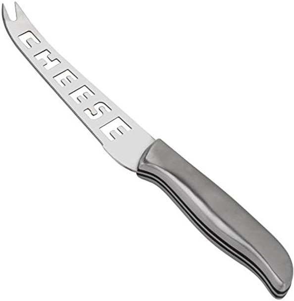 9.37 Inch Stainless Steel Serated"Cheese" Knife Server With Holes
