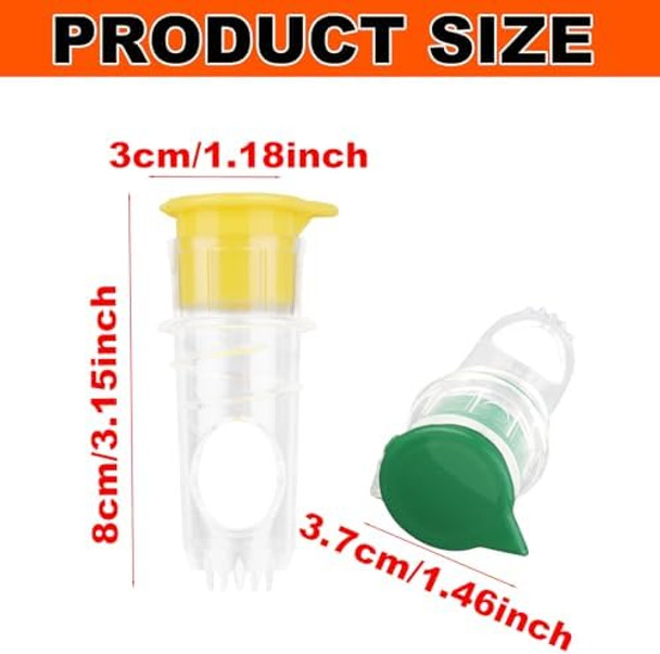 2Pcs Screw Top Lemon Squeezer Manual Juicer Hand Press With Built-In Filter Citrus Lime Orange Handheld Squeezer For Drinks Cooking Cocktails (Yellow Green)