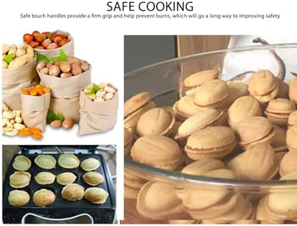 Gowenic Walnut Cookie Maker 12 Pieces Electric Walnut Cake Maker Double Sided Heating Nonstick Mini Nut Waffle Maker Machine Gowenic Walnut Cookie Maker 12 Pieces Electric Walnut Cake Maker Double Sided Heating Nonstick Mini Nut Waffle Maker Machine