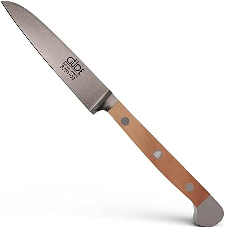 Gude Alpha Pear Series Forged Double Bolster Paring Knife With Luxury Pear Wood Handle 3-In