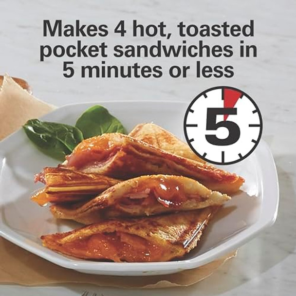 Hamilton Beach Electric Sealed Sandwich Maker Grill With Pfas- Nonstick Plates Makes Stuffed French Toast Omelets Compact & Easy To Store Black (25430G) Hamilton Beach Electric Sealed Sandwich Maker Grill With Pfas- Nonstick Plates Makes Stuffed French Toast Omelets Compact & Easy To Store Black (25430G)