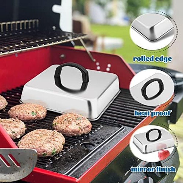 Hasteel Griddle Accessories Kit Of 28 Heavy Duty 18/10 Stainless Steel Teppanyaki Spatula For Flat Top Barbecue Professional Grill Bbq Cooking Tools Set Indoor Outdoor Wooden Handle & Melting Dome