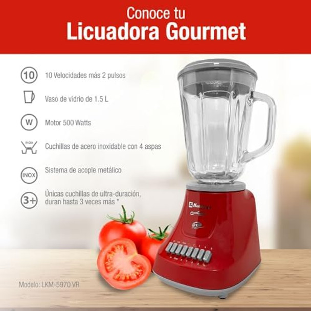 Koblenz 51Oz. Gourmet Blender Salsa Mixer Smoothie 10-Speed 4 Blades With 2 Pulse Function Koblenz 51Oz. Gourmet Blender Salsa Mixer Smoothie 10-Speed 4 Blades With 2 Pulse Function