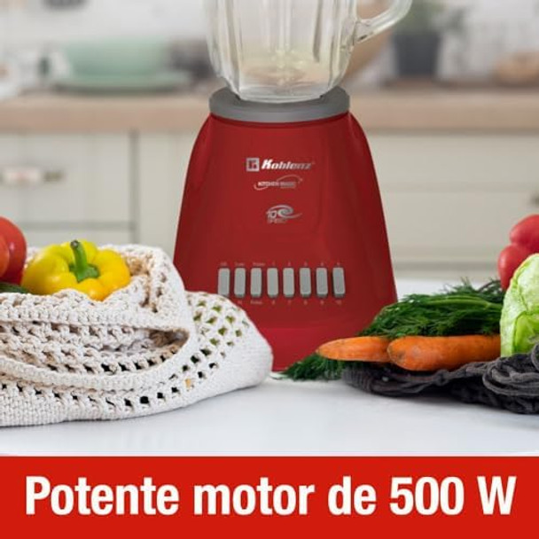 Koblenz 51Oz. Gourmet Blender Salsa Mixer Smoothie 10-Speed 4 Blades With 2 Pulse Function Koblenz 51Oz. Gourmet Blender Salsa Mixer Smoothie 10-Speed 4 Blades With 2 Pulse Function