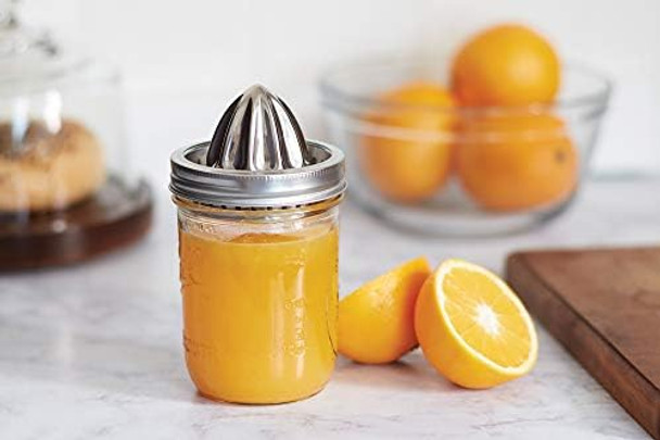 Jarware Juicer Lid For Wide Mouth Mason Jars Yellow