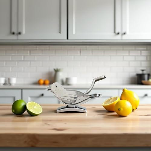 1Pc Silver Manual Lemon JuicerExquisite Bird Stainless Steel Manual Lemon Juicer And Lime Squeezer For Orange Lemon LimeApplied To Homes And Restaurant Fruit And Vegetable Tools
