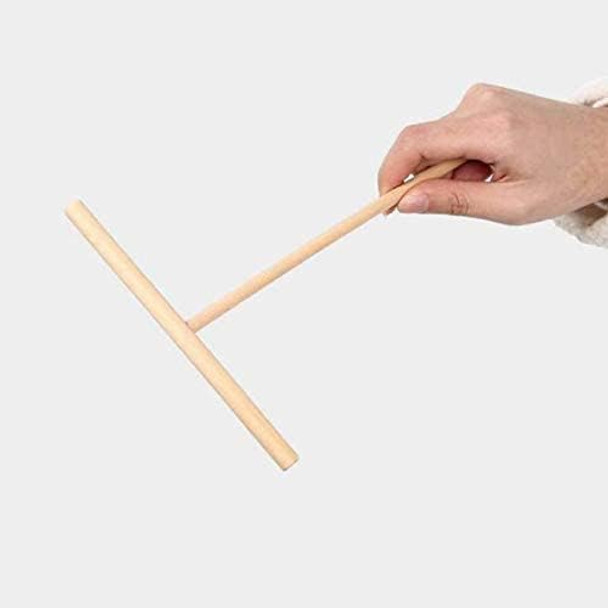 1Pc Brown Wooden T Shape Crepe Maker Pancake Spreader Stick Stick Chinese Crepes Pie Tools Kitchen Accessories Kitchen Diy Tools，Crepe Makers，Small Appliances