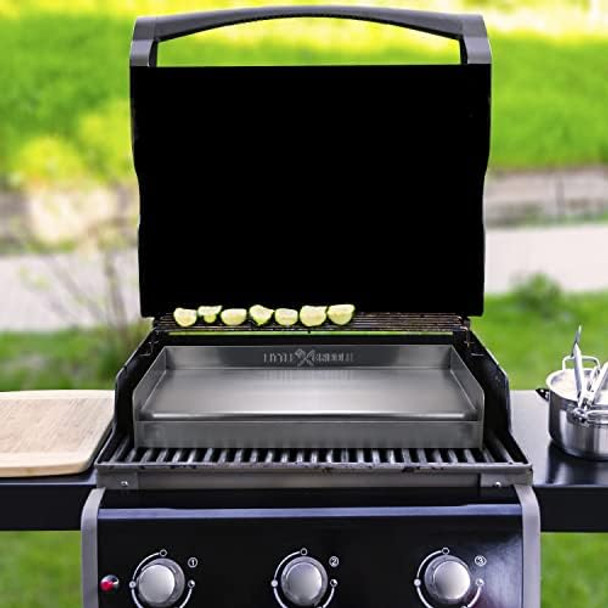 Little Griddle Gt-525 Grill Pan And Grill Basket Set High Sidewalls With Built-In Handles Stainless Steel & Vented Design - Silver Little Griddle Gt-525 Grill Pan And Grill Basket Set High Sidewalls With Built-In Handles Stainless Steel & Vented Design - Silver