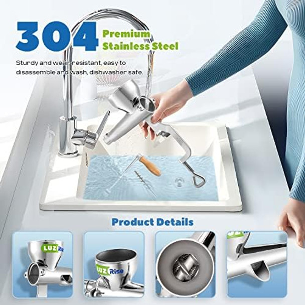 Manual Wheatgrass Juicer Portable Crank Wheatgrass Extractor Hand Fruit& Vegetables Squeezer 304 Stainless Steel For Juicing Celery Kale Spinach Parsley Pomegranate Apple Grape Manual Wheatgrass Juicer Portable Crank Wheatgrass Extractor Hand Fruit& Vegetables Squeezer 304 Stainless Steel For Juicing Celery Kale Spinach Parsley Pomegranate Apple Grape