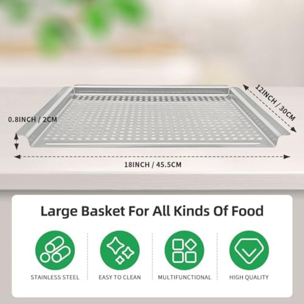 Grill Pan Bbq Pan For Ourdoor Indoor - Stainless Steel Grill Pan: Nonstick Baking Tray For Vegetables Meat Bbq Accessories (Silver) Grill Pan Bbq Pan For Ourdoor Indoor - Stainless Steel Grill Pan: Nonstick Baking Tray For Vegetables Meat Bbq Accessories (Silver)