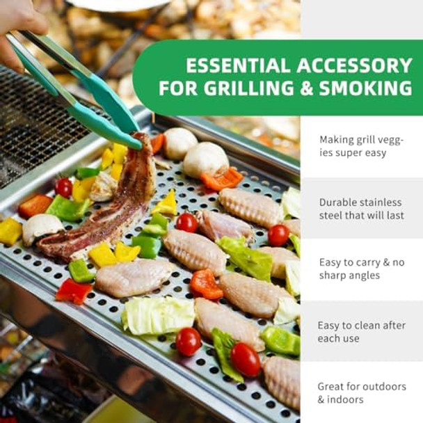 Grill Pan Bbq Pan For Ourdoor Indoor - Stainless Steel Grill Pan: Nonstick Baking Tray For Vegetables Meat Bbq Accessories (Silver) Grill Pan Bbq Pan For Ourdoor Indoor - Stainless Steel Grill Pan: Nonstick Baking Tray For Vegetables Meat Bbq Accessories (Silver)