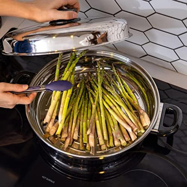 Maxam Stainless Steel 13 Inch Grill Pan Durable Stainless Steel Construction With Heat Resistant Handle Cover And Sear Ridges Maxam Stainless Steel 13 Inch Grill Pan Durable Stainless Steel Construction With Heat Resistant Handle Cover And Sear Ridges