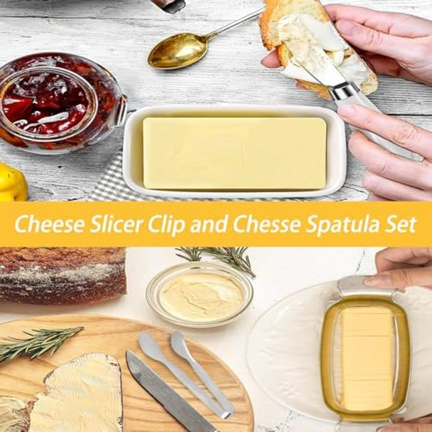 Butter Slicer Tool Set 3 Pack Stainless Steel Cheese Cutter With Butter Spreader Knife And Food Clip Kitchen Slicing Tool For Eggs Fruit Baking Soft Solid Foods Dishwasher Safe Butter Slicer Tool Set 3 Pack Stainless Steel Cheese Cutter With Butter Spreader Knife And Food Clip Kitchen Slicing Tool For Eggs Fruit Baking Soft Solid Foods Dishwasher Safe