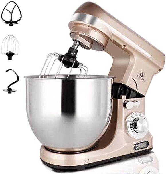 Professional Stand Mixer 6-Qt With Timer Mk37 500W 6-Speed Tilt-Head Food Electric Mixer Kitchen MachinePlastic (Champagne) Professional Stand Mixer 6-Qt With Timer Mk37 500W 6-Speed Tilt-Head Food Electric Mixer Kitchen MachinePlastic (Champagne)