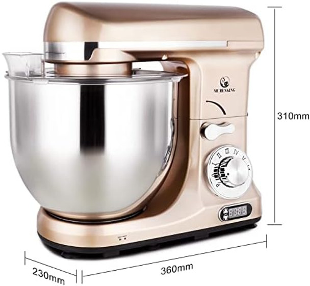 Professional Stand Mixer 6-Qt With Timer Mk37 500W 6-Speed Tilt-Head Food Electric Mixer Kitchen MachinePlastic (Champagne) Professional Stand Mixer 6-Qt With Timer Mk37 500W 6-Speed Tilt-Head Food Electric Mixer Kitchen MachinePlastic (Champagne)