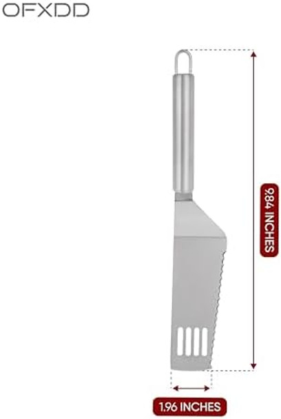 Stainless Steel Serrated Spatula For Cheesecake - Cake And Brownie Server Slicer Cutter Knife - Cheese Pie Server