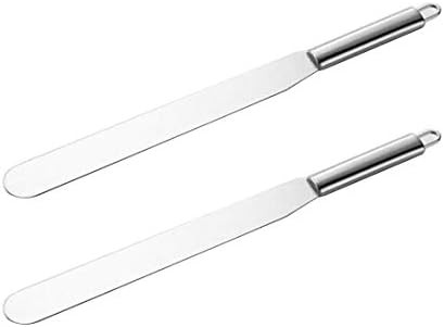 Corner Cabin Cake Metal Spatula Stainless Steel Foodservice Straight Icing Spatula Spreader Knife 11-Inch Silver