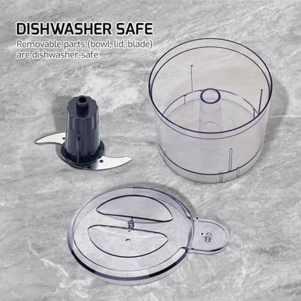 Ovente Immersion Handheld Electric Blender Set With Stainless Steel Blades 500 Watt Power 6 Mix Speed Stick Blender With Beater Egg Whisk Attachment Mixing Beaker And Food Processor White Hs685W