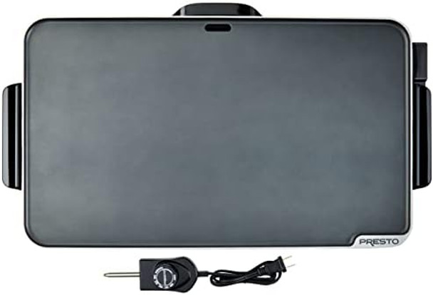 Presto 07072 22-Inch Extra Large Griddle 22"X 13" Low Profile Design Ceramic Nonstick Black