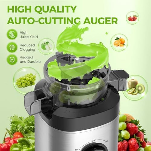 Cold Press Juicer Machines Juicer Machines For Whole Fruits And Vegetables Masticating Juicers High Juice Yield Bpa
