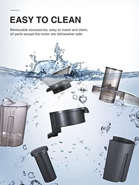 Qcen Juicer Machine 800W Centrifugal Juicer Extractor With 3” Wide Mouth Feed Chute For Fruits & Vegetables Easy To Clean Stainless Steel Bpa-