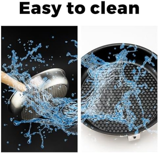 Non Stick Frying Pans 9.09 Inch Skillets Lightweight Grill Pan Pots Camping Pan Cookware For Indoor Outdoor Cooking