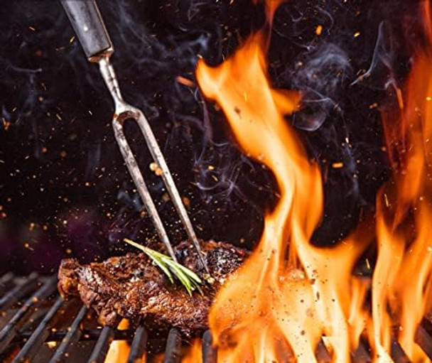 Korean Bbq Hibachi Fork Kalbi Meat Turner Large Extra Long Folk For Meat Outdoor And Indoor Korean Style Grill Food 2.0T Stainless Steel By Sejong Cook Korea (295Mm - 11.6 Inch)