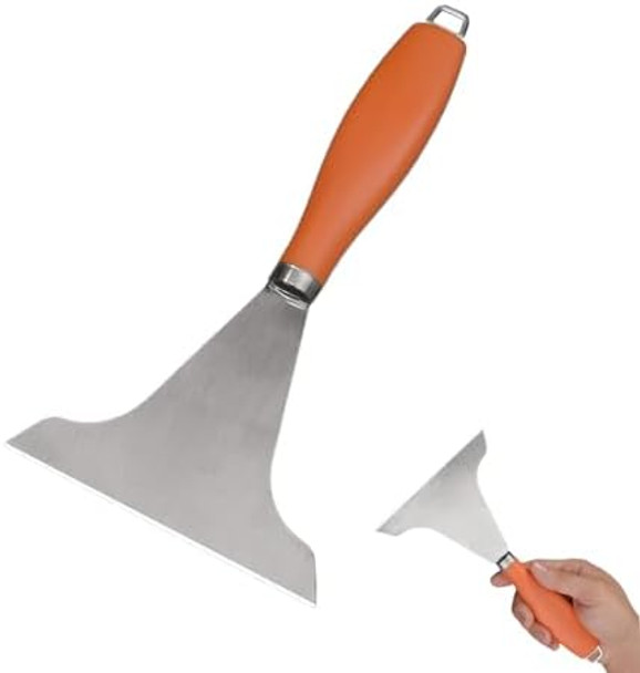 1 Pcs Grill Griddle Scraper Professional Grill Scraper Blackstone Scraper Stainless Steel Flat Top Grill Scraper Food Scraper For Outdoor Barbecue Turners Tools