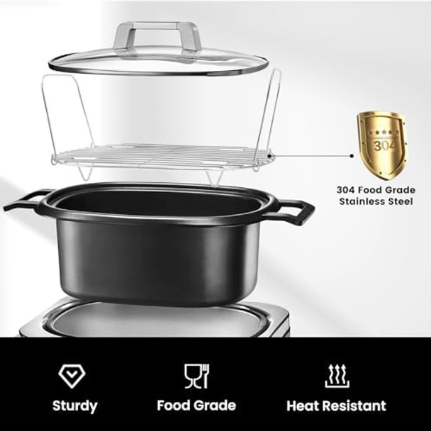 Steam And Roast Rack - Compatible With Ninja Foodi Possible Cooker Pro 8.5 Quart Mc1001 Mc1000 Mc1010 SeriesStainless Steel Crock Pot Slow Cooker Accessories