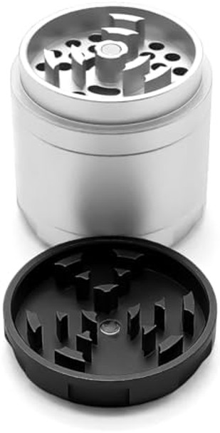 Bake Sale Aircraft Grade Aluminum Grinder 5-Piece 63Mm (Grey)