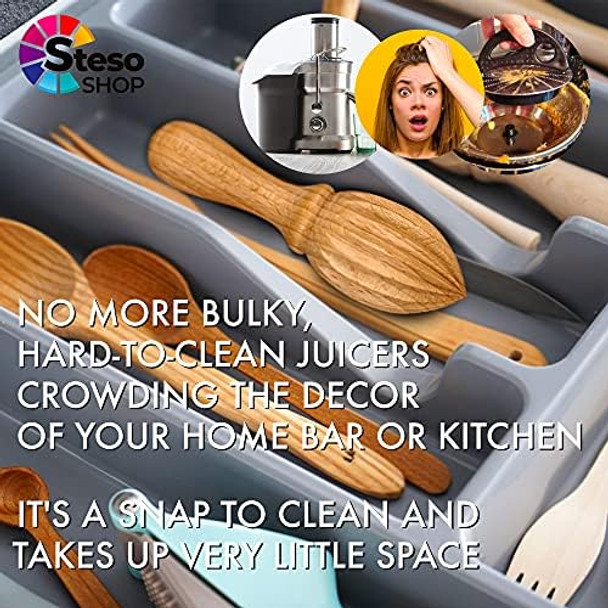 Lemon Squeezer Citrus Easy - Hand Juicer Citrus - Lime Orange Squeezer Juicer Wood - Hand Juicer Press Manual - Wooden Reamer…