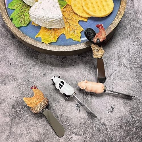 Supreme Housewares Farm Animals Resin Spreader S/4 5" Multi