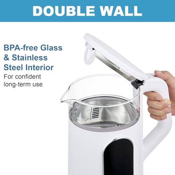 Electric Tea Kettle1.7 L White With Electric Indoor Grill & Griddle 20" Compact Size For Home Use Electric Tea Kettle1.7 L White With Electric Indoor Grill & Griddle 20" Compact Size For Home Use