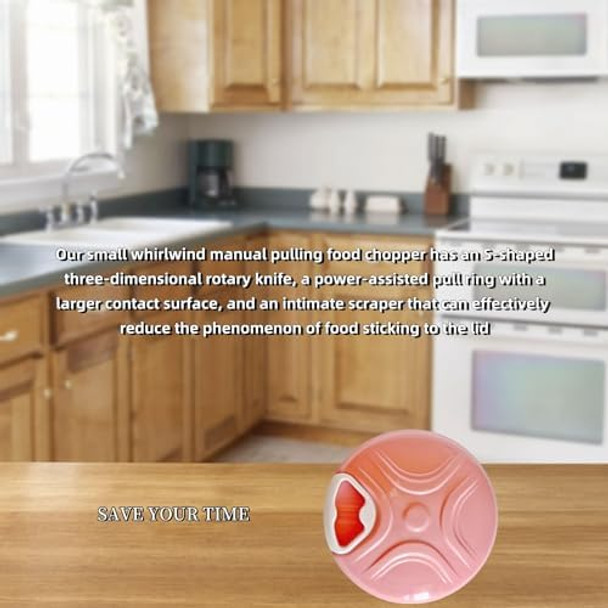 Manual Food Chopper With Press Handle 2-Cup Capacity Clear Container With Food Grade Lid. Vegetable Chopper Garlic Chopper Fruit Chopper Nut Chopper Meat Mincer.