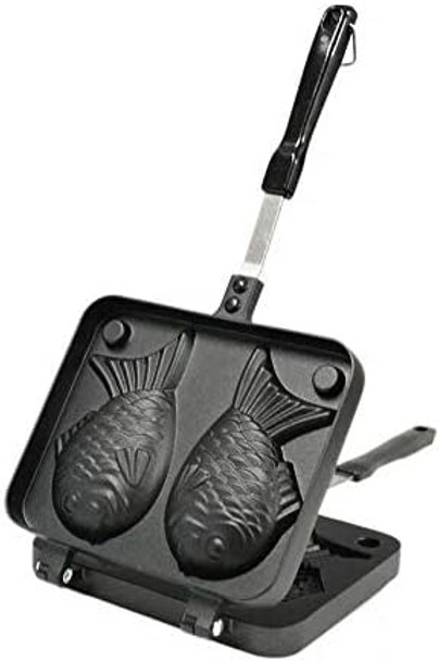 Japanbargain Taiyaki Maker Japanese Fish-Shaped Hot Cake Maker Mold Waffle Pan Cake Pan Bread Waffle Pancake Maker