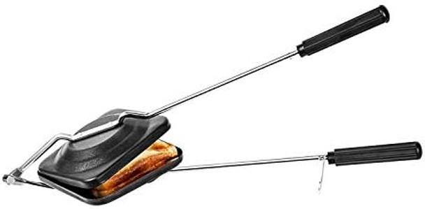 Aluminium Non-Stick Sandwich Maker Nonstick Plates Stove Top Toasted Sandwich Snack Maker For Ss Mess Tray Black 16 X 6 Inch Aluminium Non-Stick Sandwich Maker Nonstick Plates Stove Top Toasted Sandwich Snack Maker For Ss Mess Tray Black 16 X 6 Inch