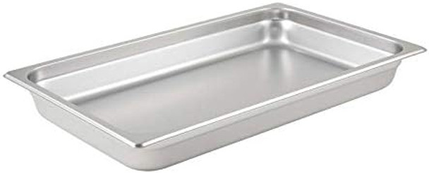 Winco Full Size 2.5" Deep Metal Food Pan/Steam Table Pan Anti-Jam 23 Gauge Winco Full Size 2.5" Deep Metal Food Pan/Steam Table Pan Anti-Jam 23 Gauge